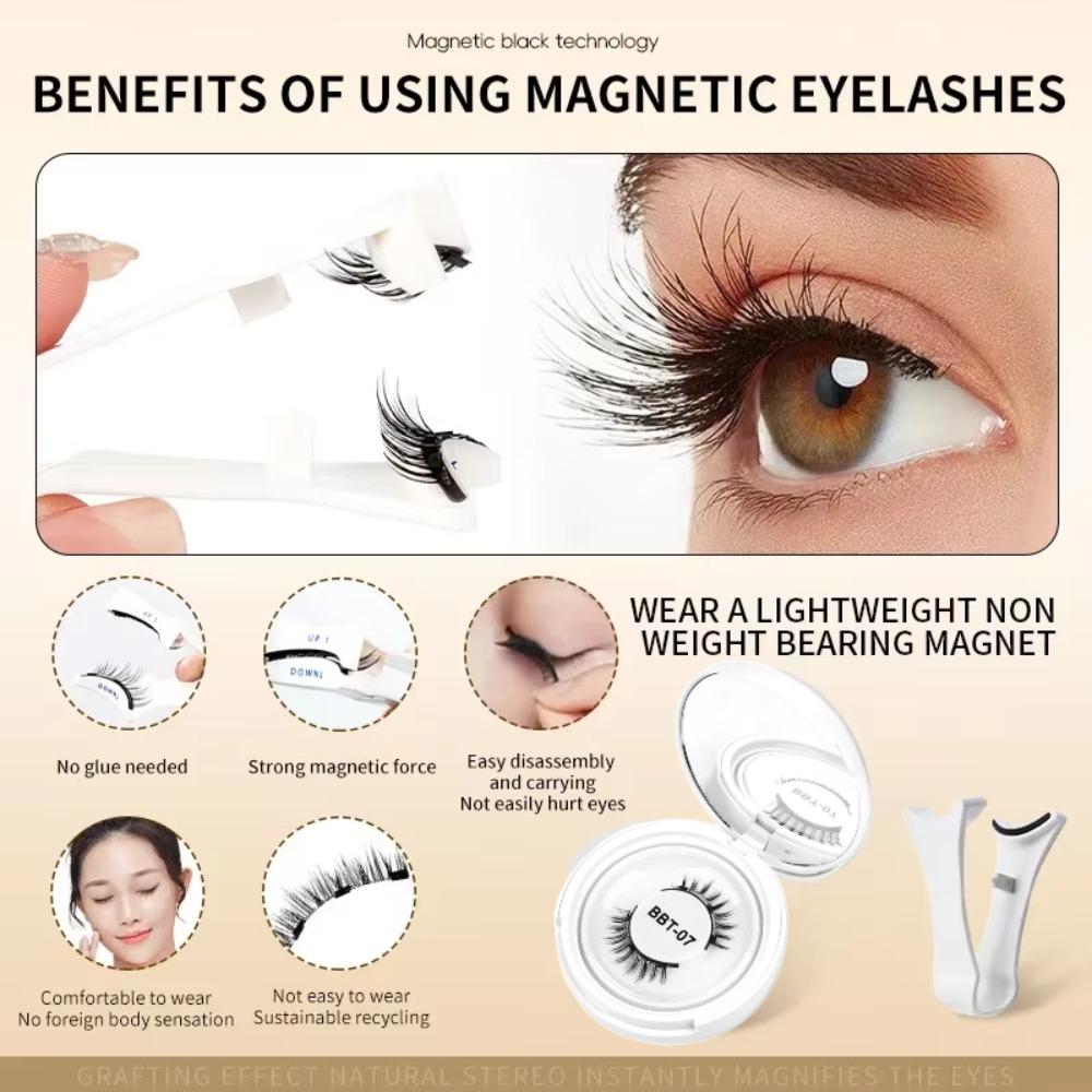 

No Glue Reusable Eyelash Extension Professional Dual Magnetic Lashes Girls BBT-05