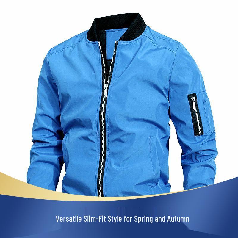 European Spring/Autumn Korean Style Men's Slim Fit Baseball Jacket