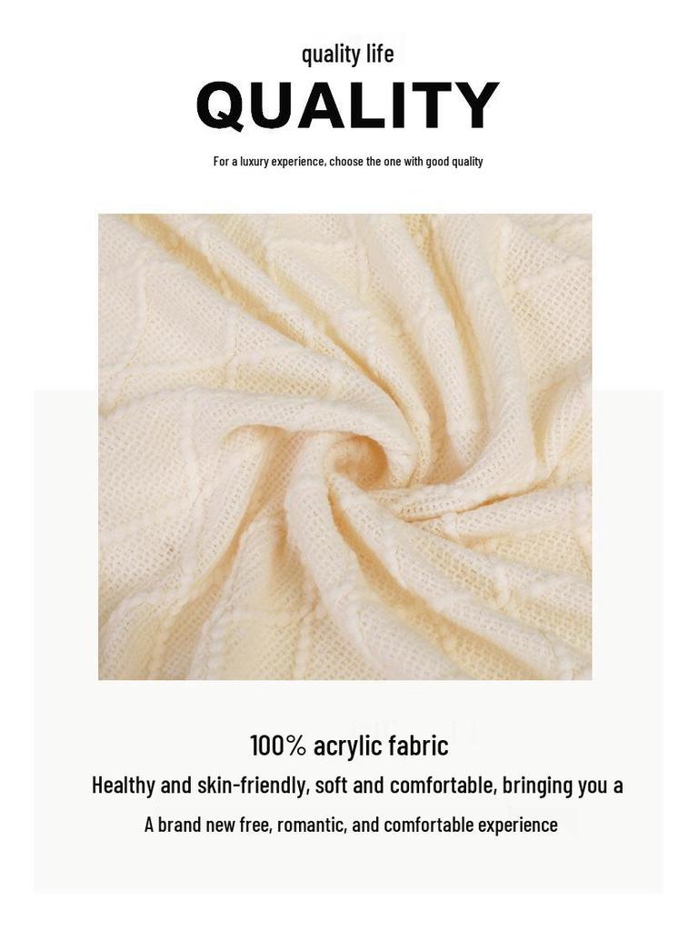 Strickdecke mit Quasten im nordischen Stil - Sofa, Bett oder Nickerchengebrauch