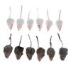 12pcs Furry Plush Mouse Eco-friendly Rat Interactive Toys Non-toxic Catmint Lightweight Soft Cute Training Game Cat Supplies