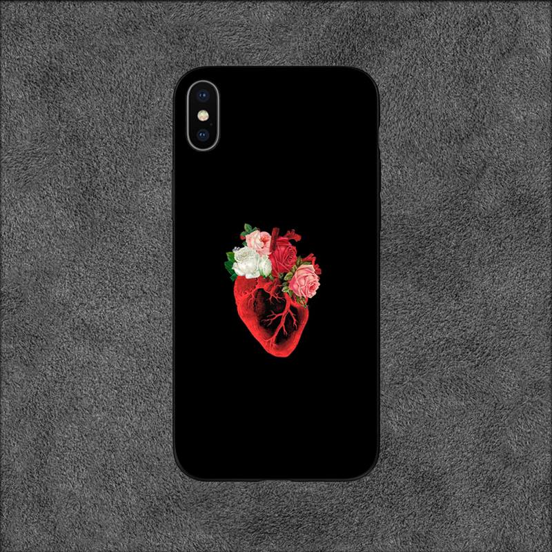 Human Organs Heart Meridian Kidney Phone Case For iPhone 11 12 Mini 13 14 Pro XS Max X 8 7 6s Plus SE XR Shell