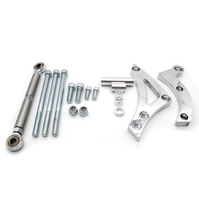 Billet Aluminum Small Block Alternator Bracket Aluminum Alternator Bracket Kit for V-Belt Chrysler SB Dodge 318 340 360 Engines