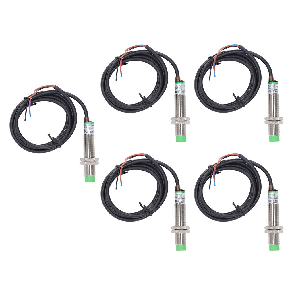 5 Pcs Inductive Proximity Sensor M12 Approach Sensor NPN NC IP65 Waterproof Proximity Switch