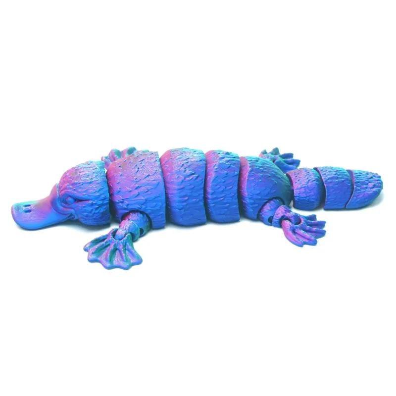 14cm 3D Gedrucktes Schnabeltier Spielzeug Antistress Simulation Tier Bewegliche Gelenke Fidget Spielzeug Figur Dekoration für Schreibtisch Auto Zuhause