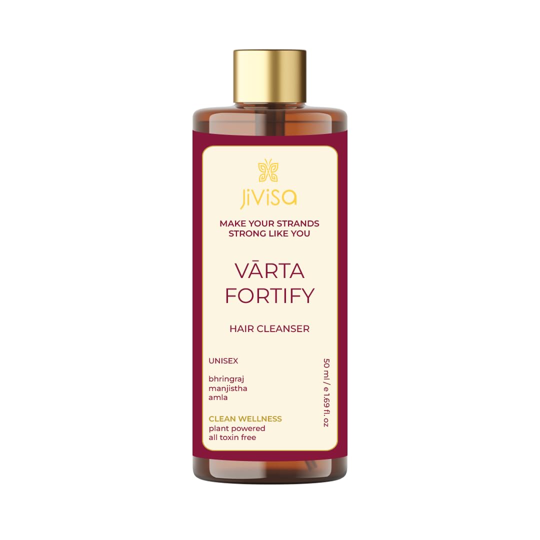 

JiViSa Varta Fortify Hair Fall Control Shampoo with Amla & Bhringraj, Herbal Gentle Cleansing Shampoo for Strong Hair, Dandruff Control & Healthy