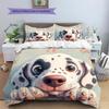 Dalmatian Pattern Bedding Home Decoration Birthday Gift (1 * duvet cover + 2 * pillowcase, without core)