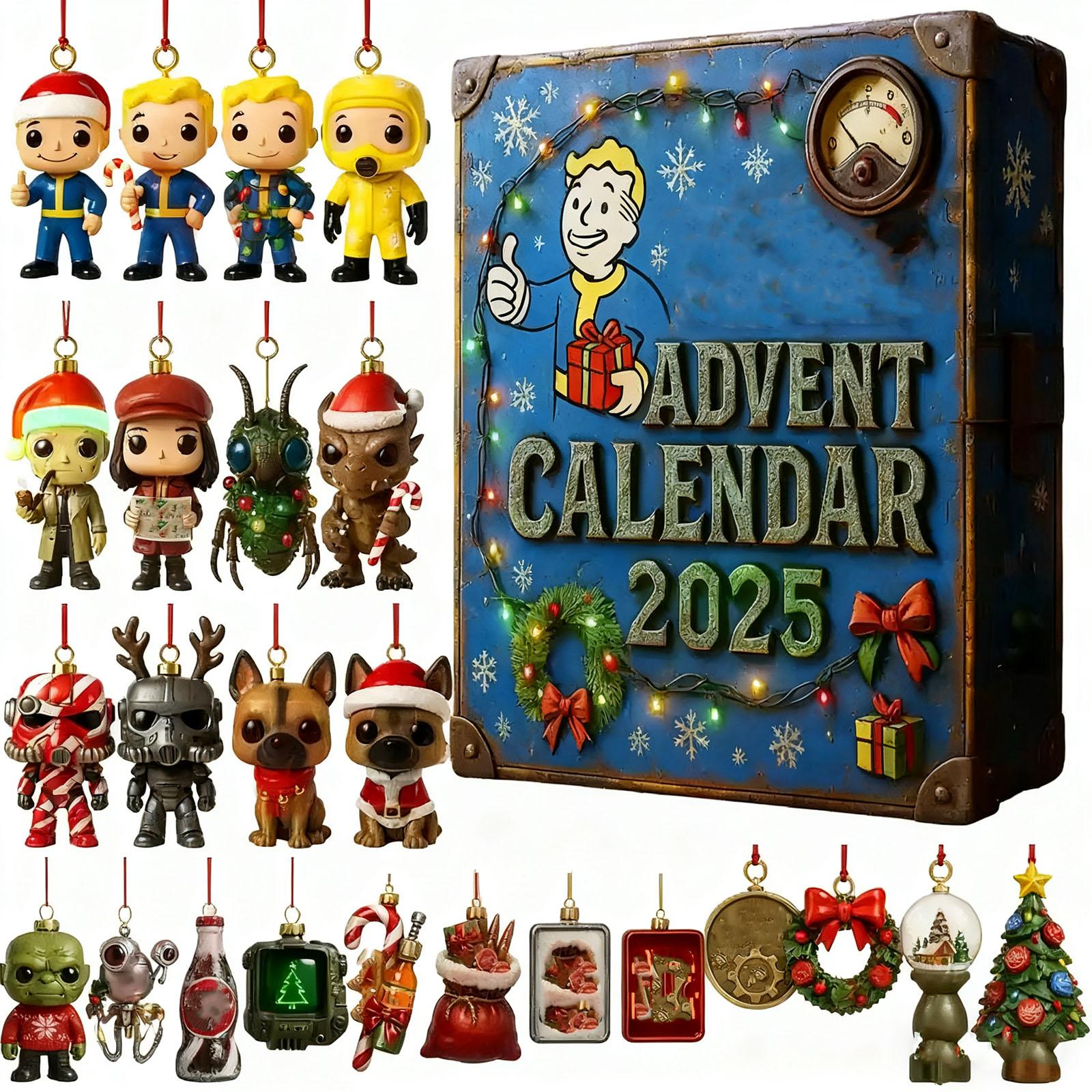 

2D Plane+airplane Box +24PC+ Radiation Theme Countdown Box Christmas Advent Calendar One Size синий
