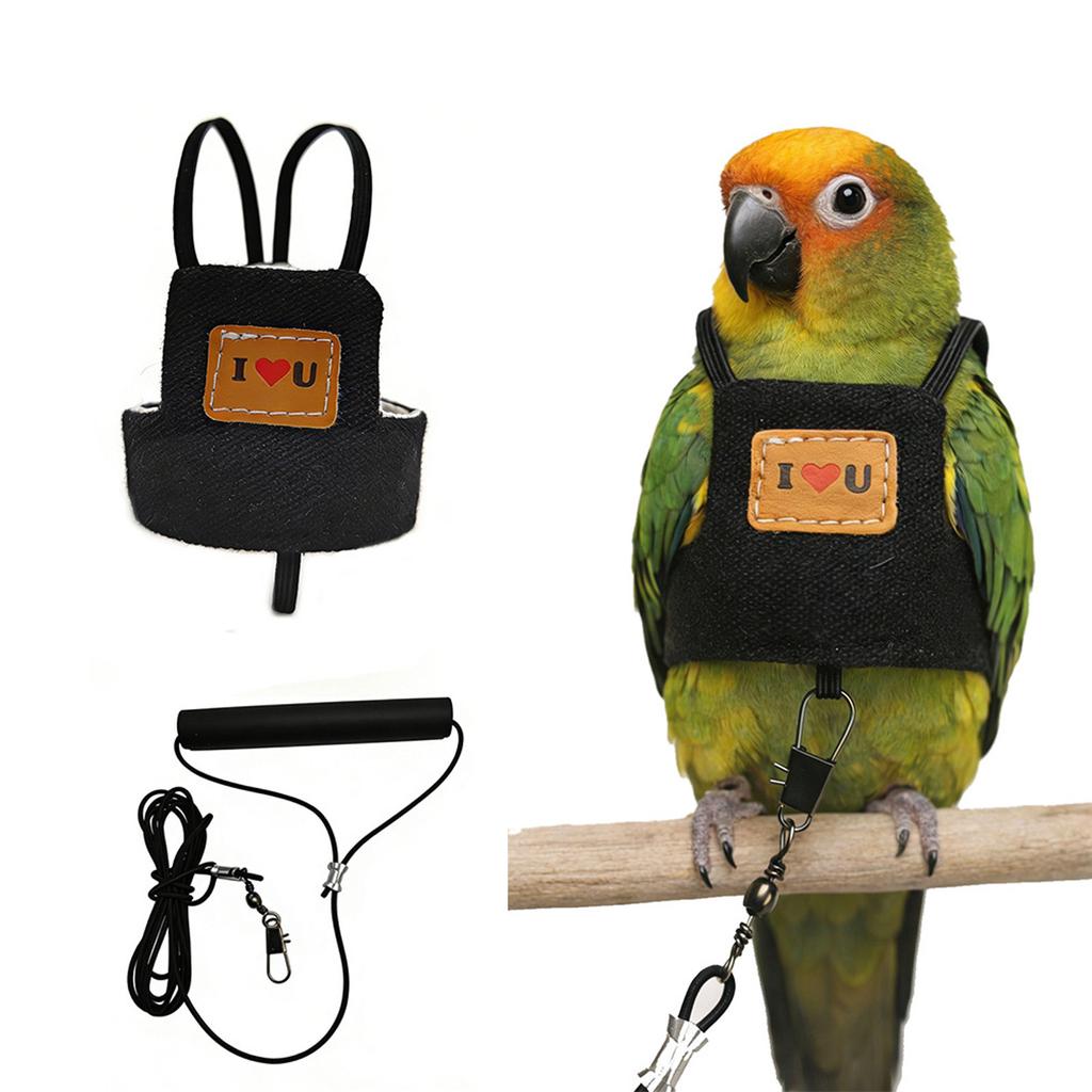 Breathable Parrots Walking Jackets Harness Vest With Secure Leash Attachment For Small Bird Training And Daily Use