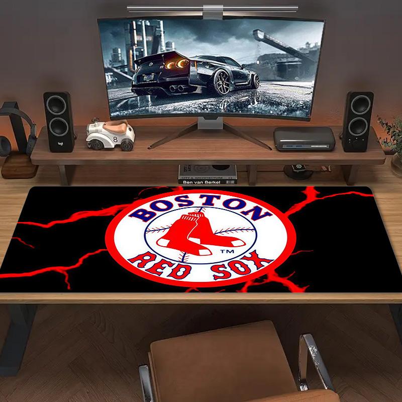 Boston Red Sox Print  Cushion Non-slip Laptop Tablet Big Mousepad XXL Mat Mini PC Playmat With Lock edge