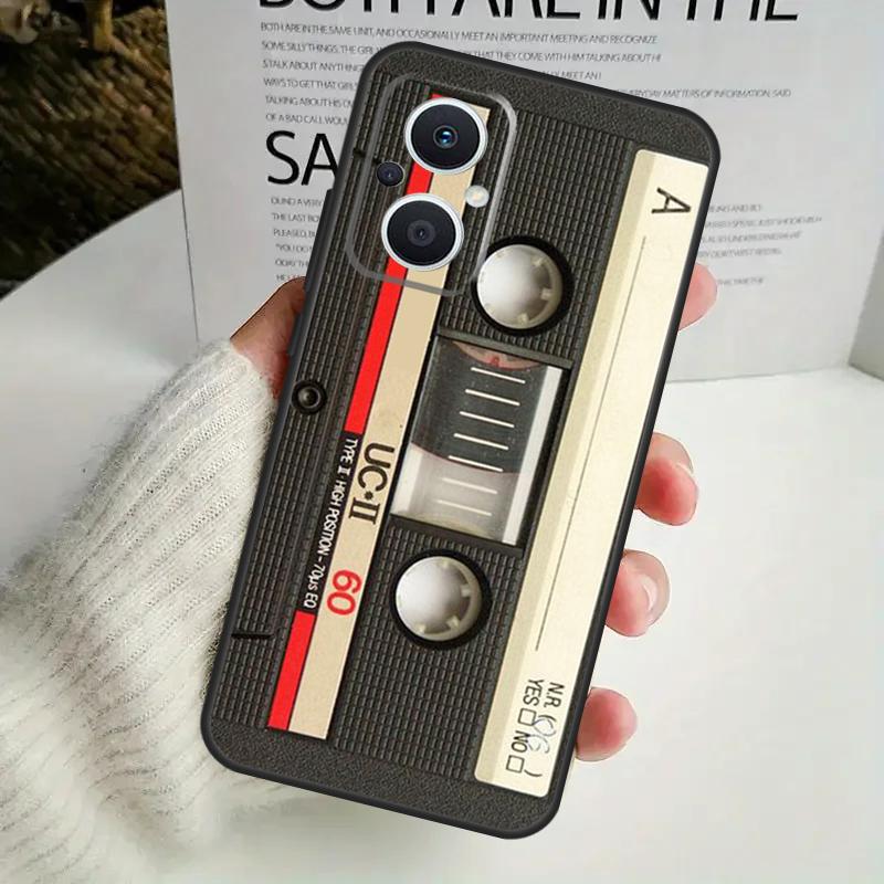 Cassette Mix Tape Case For OPPO Reno 12F 13F 14F 10 11 12 13 14 Pro 8T 7 8 Lite OPPO Find X6 X5 X8 X9 Pro Cover