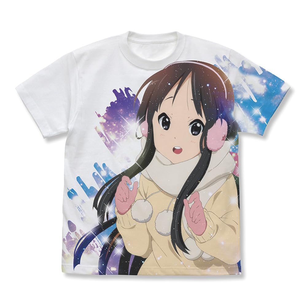 [Official] 2D Cospa K-On! Akiyama Mio Full Graphic T-Shirt Sparkle Snow Ver. WHITE L Size