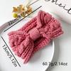 Sweet Ear Warm Bow Headband Bow Knot Windproof Twist Knitted Hairband Crochet Korean Style Winter Headband Daily