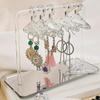 Hanger Acrylic Earring Rack with 8pcs Hangers Coat Bracelet Display Stand X3UC