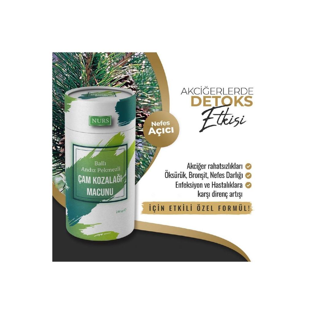 Lokman Hekim Pine Cone Paste With Honey And Oath Molasses 240 Gr