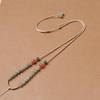 Adjustable Hand-Woven Hetian Jade Bead Chain in Retro Chinese Style