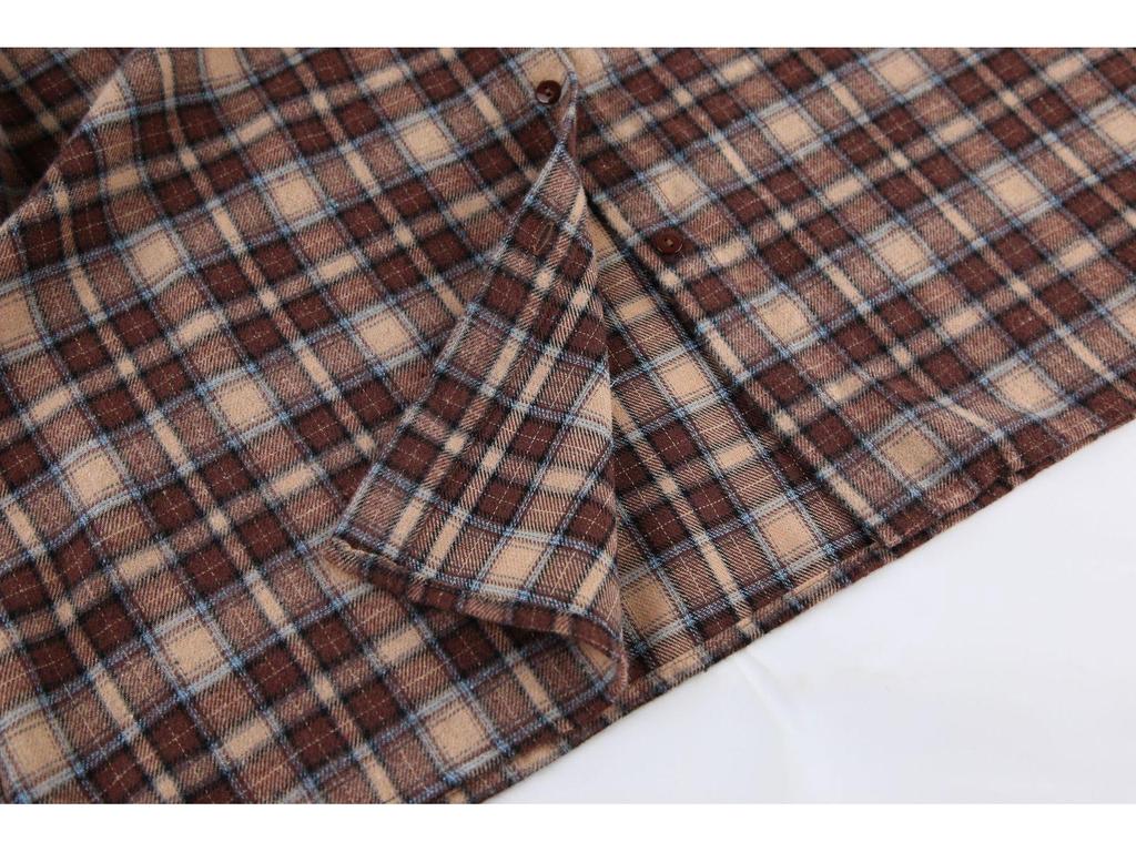 2024 Women's European Retro Plaid Long Shirt - Loose Fit