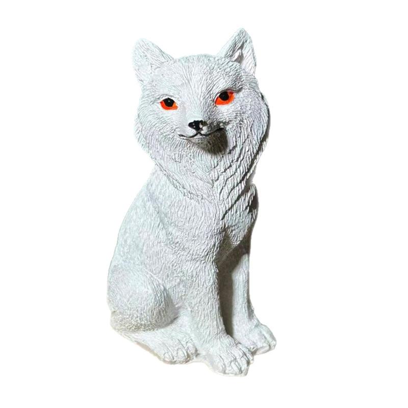 Sitting Foxes Figurines Garden Foxes Statue Landscape Decors Animal Figurines Sculpture Table Centrepieces Home Decors