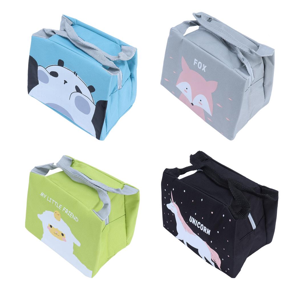 Insulated Lunch Bag Ergonomic Handle Aluminum Foil Waterproof Cute Portable Lunch Box for Outdoor for Picnic for Kids