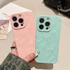 3D Textured Crinkle Design Dopamine Candy Color Phone Case for iPhone 16 15 Plus 14 13 12 11 Pro Max XR 7 8 SE3 Durable Shockproof Protective Cover