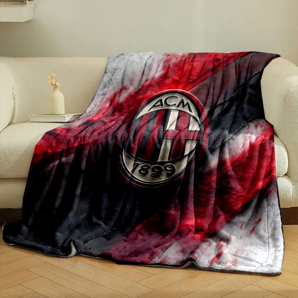 Red and black textured diagonal streaks with a central oval emblem. for all seasons blanket lunch break throw gift