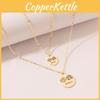 Chic Women's Alloy Snake Chain Necklace With Unique Double Layered Expression Design