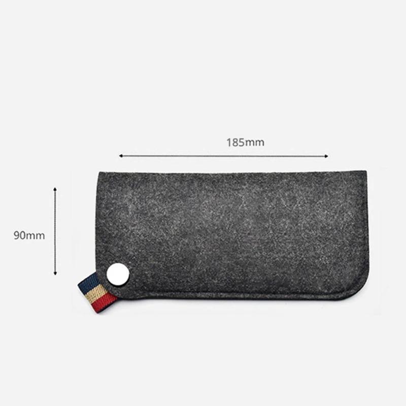 High-Quality Minimalist Felt Eyeglass Bag Portable Ultra-Light Sunglass Case for Men and Women 5 Colors Eyeglass Protective Case