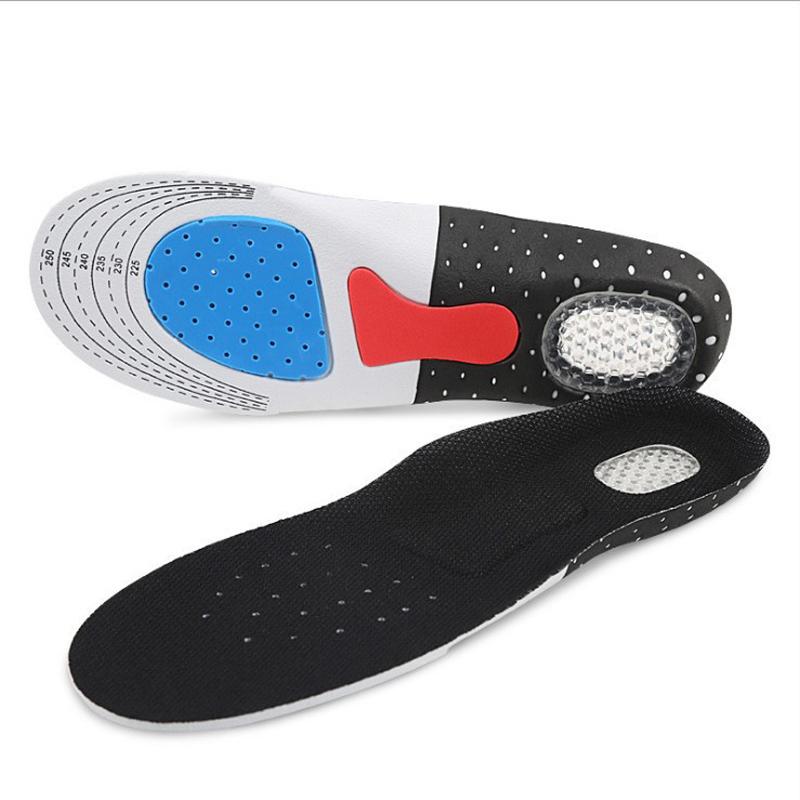 Silicone Shock-Absorbing Sports Insoles Men Arch Support Insole Breathable and Comfortable Shoe Pads