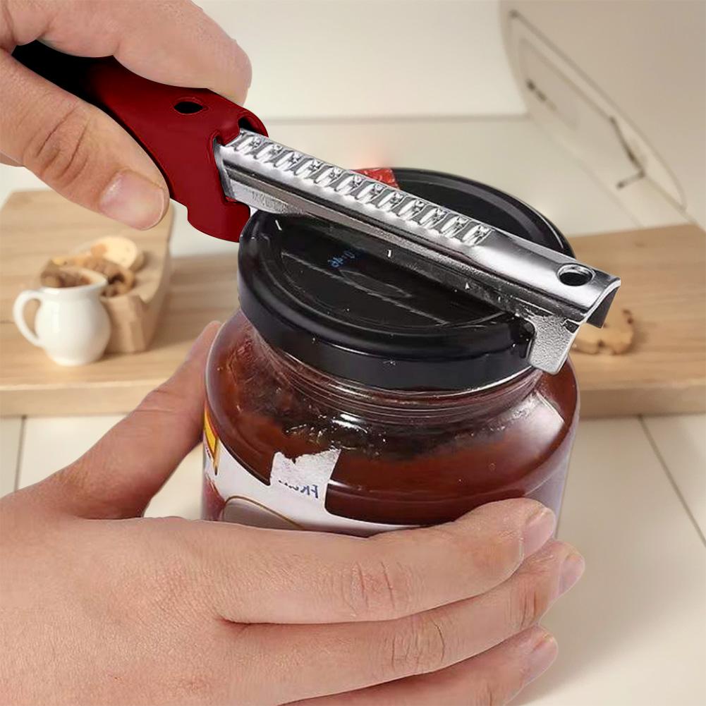 Stainless Steel Can Opener Multifunctional Manual Jar Lid Opener Bottle Cap Opener for Weak Hands Kitchen Gadgets