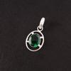 Green Emerald Stone Sterling Silver Trendy Mother Gift Engagement May Pendant PP-6-9