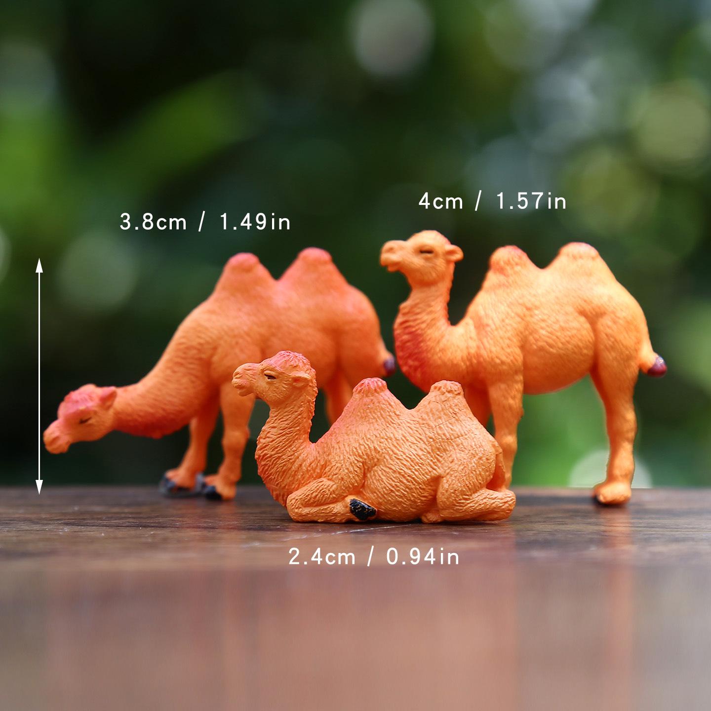 Bionic Camel Miniature Model Desert Landscape Aquarium Decoration Blind Box. Three Camel Variants