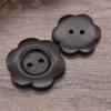 50PCS Vintage Wood Buttons Flower Shaped Sewing Button Overcoat Clothing Button  Clothing Sewing