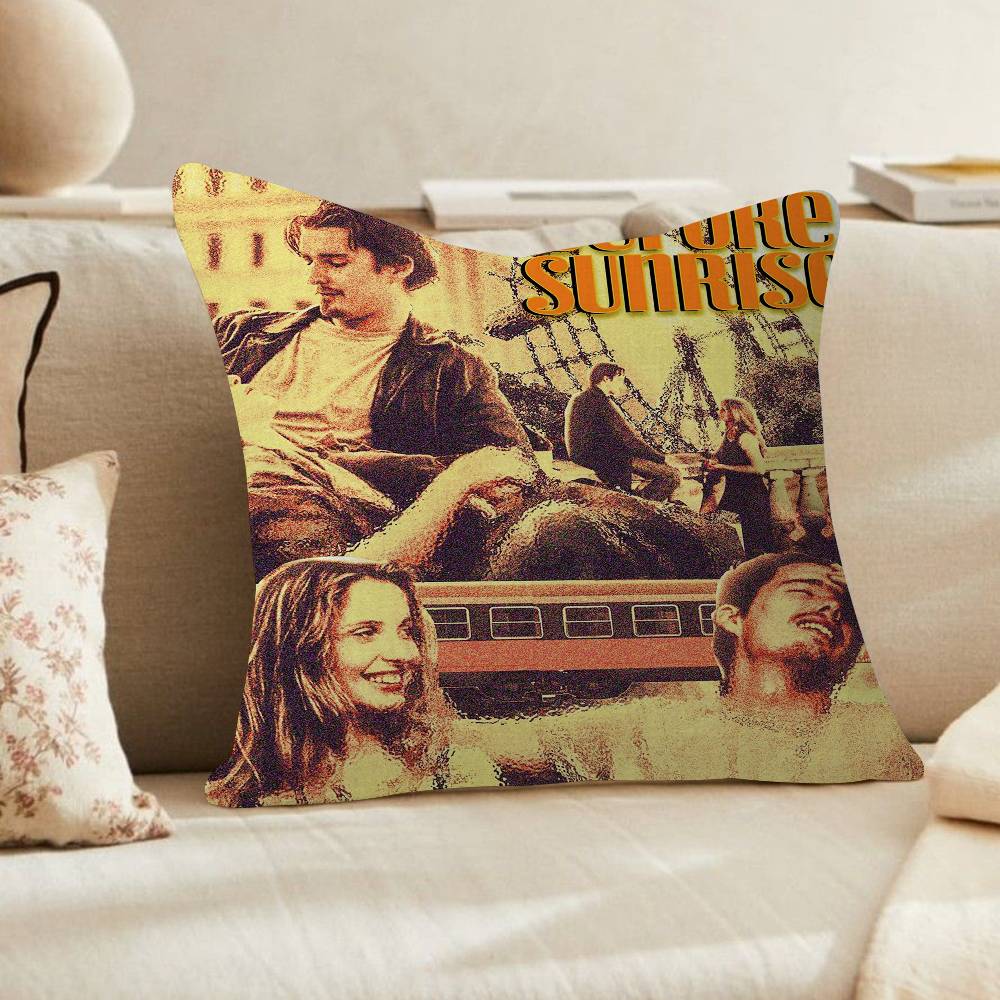 Bella Before Sunrise Before Sunset Movie Cushion Cover Inches Farmhouse Decor Home Throw Pillow Covers for Couch Decorations