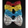 Led Flashing Sequins Jazz Hat Cap Neck Bow Tie Woman Men Adult Performance Props Glow Party Supplies Christmas
