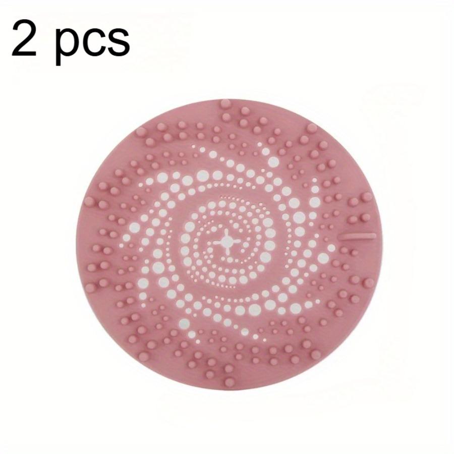 Set of 2 Silicone Drain Strainers for Home Showers And Sinks, Designed to Catch Hair for Kitchen And Bathroom Applications