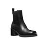 Michael Kors Leather Huston Vintage Square-Toe Ankle Boots Mid-Heel Women ankle boots 40F5HOME8L-001