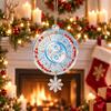 Taijitu Holiday Ornament with Winter Motifs Flat 2D Flat Acrylic Pendant for Mantels, Entryways, and Indoor Seasonal Display