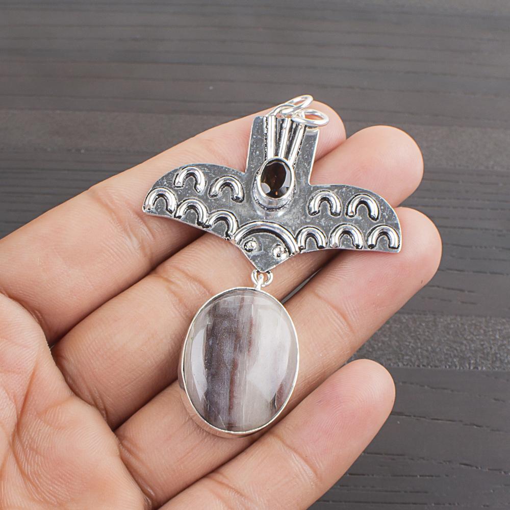 

Natural Red Bloodstone Gemstone 925 Sterling Silver Jewelry Pendant 2.52 AJP-2306