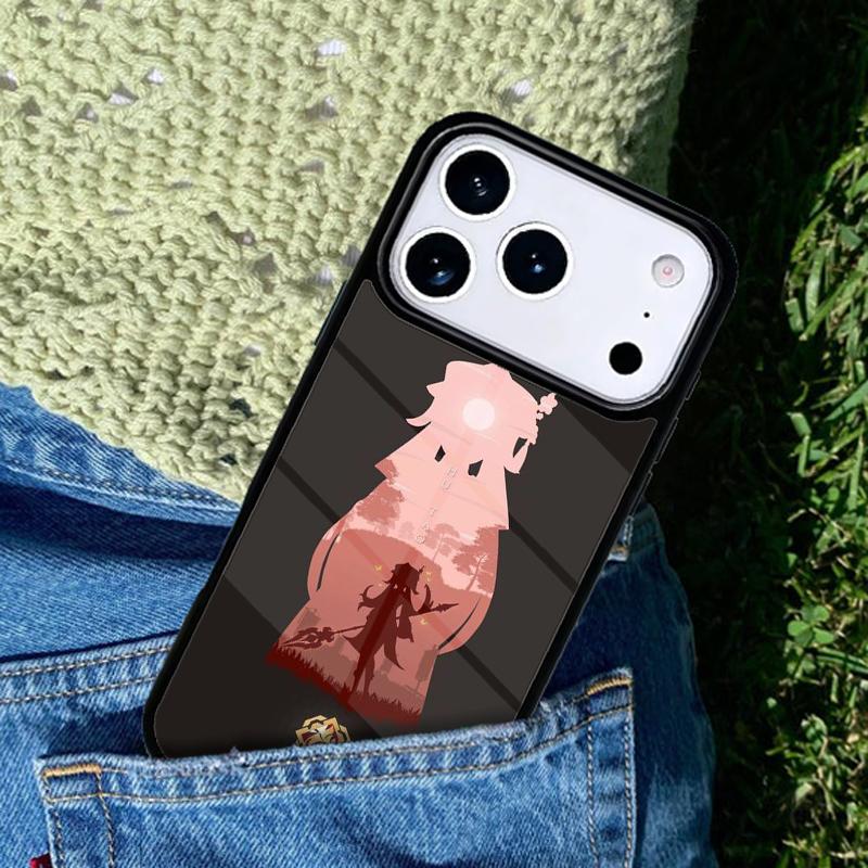 Hu Tao Genshin Impact Cartoon Phone Case Cover Compatible with for IPhone 17air 16e 15 14 13 12 11Pro Max 17 Air