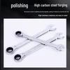 7-Piece Mirror Ratchet Combination Wrench Set - Open-End Labor-Saving Tools