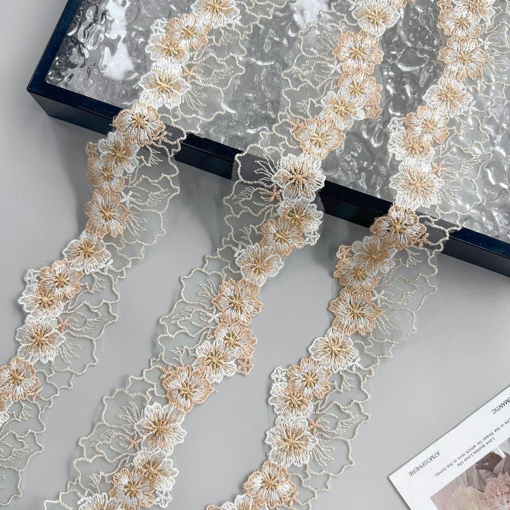 6Cm Small Fresh Embroidery Flower Lace Clothing Lolita Dress Hair Accessories Diy Decorative Lace Accessories