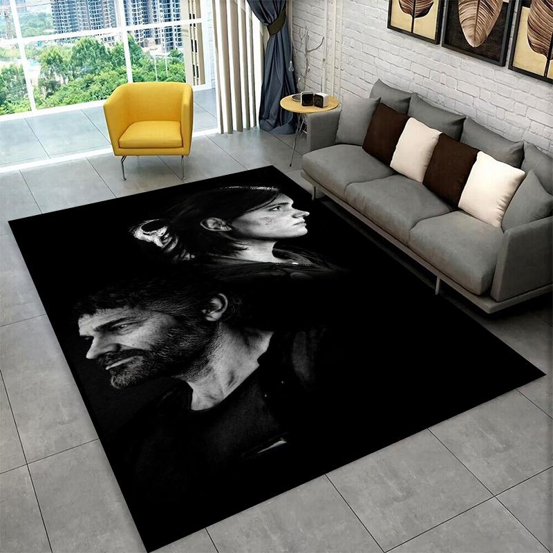 Horror Game TV The Last of Us Non-Slip Area Rug for Living Room,Bedroom,Playroom,Soft Carpet Floor Mat Home Decor Rug Kids Room