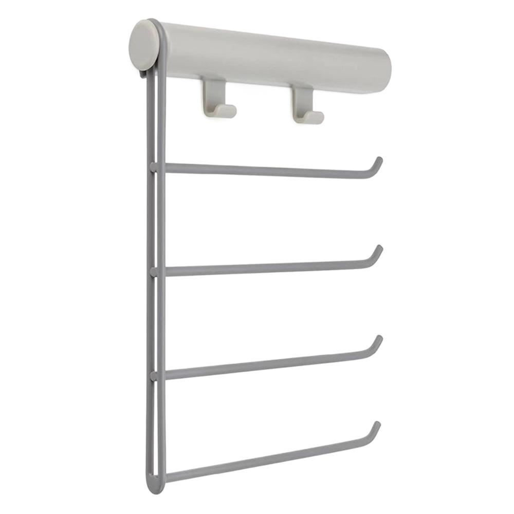 4 Layers Scarf Tie Hanger Self-adhesive Belt Storage Rack Durable Scarf Hanger Hook  Kitchen