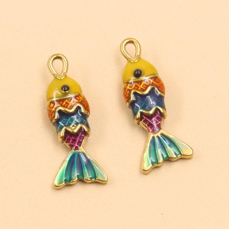 

Stainless Steel Ocean Enamel Fish & Octopus Charms for DIY Jewelry Bracelets & Necklaces 1 piece