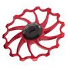 MEIJUN Rear Derailleur Guide Pulley Wheel 15T Ceramic Bearing for Folding Mountain BikesRed