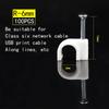 100pcs Cable Clips 4/6/8/10/12/14/16/20mm Cable Wire Clips Nail In Cable Clips Cable Tacks Coaxial Nail Clamps  Nails For Cords