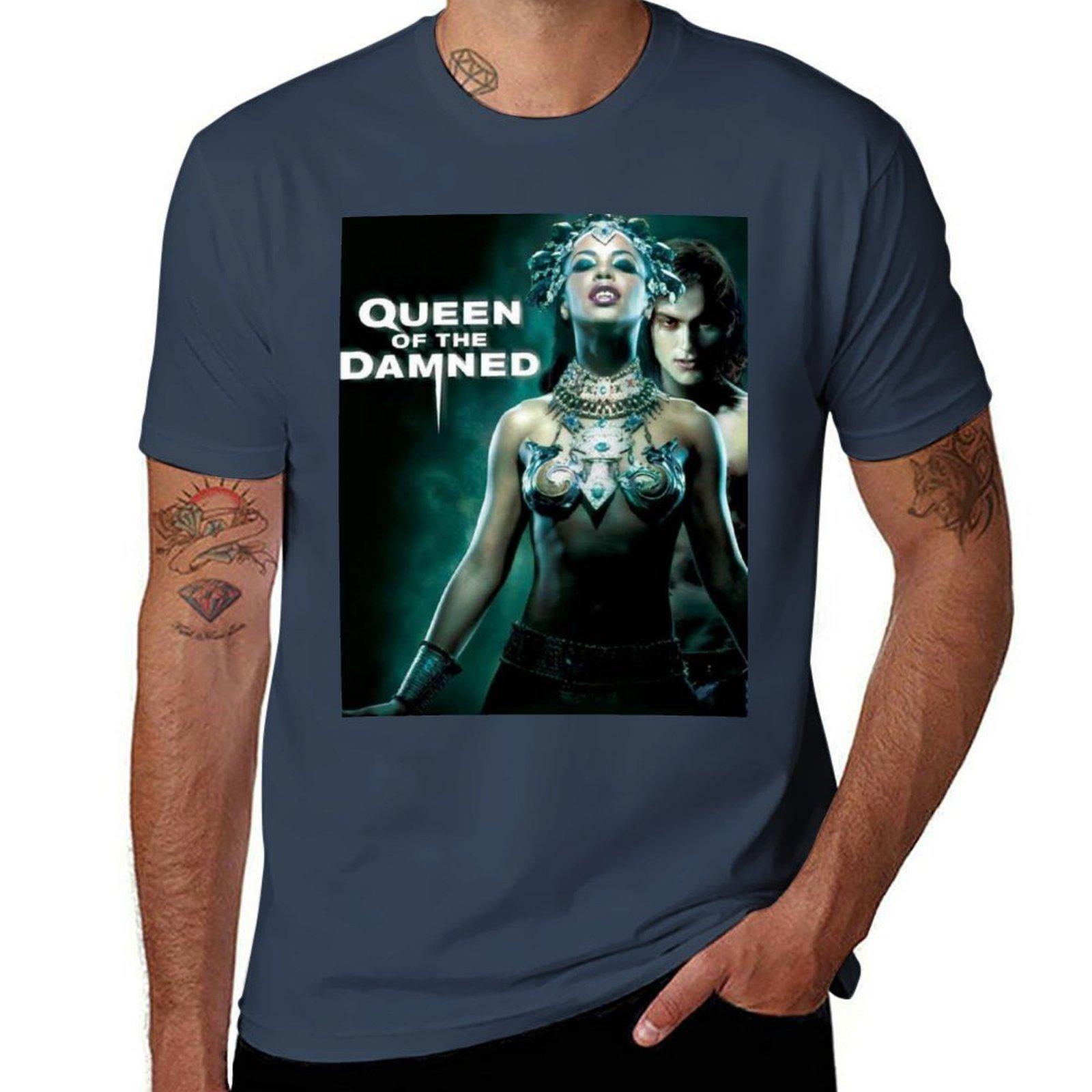 Queen Of The Damned Tshirt Black Cotton Tshirt Plain For Unisex Package T Shirt For Unisex Unisex T Shirt Heavy Cotton Tshirt S