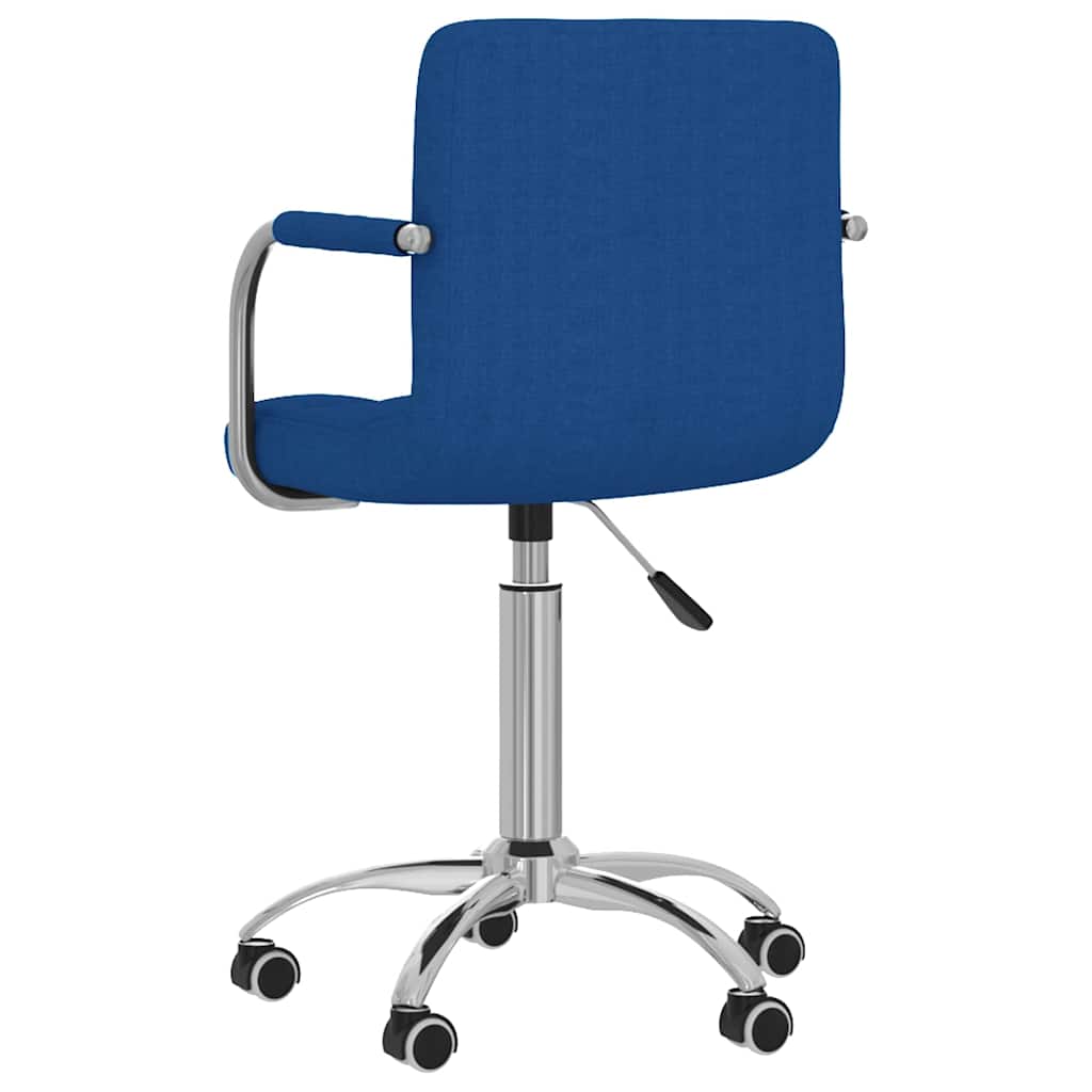 Swivel Dining Chair Blue Fabric