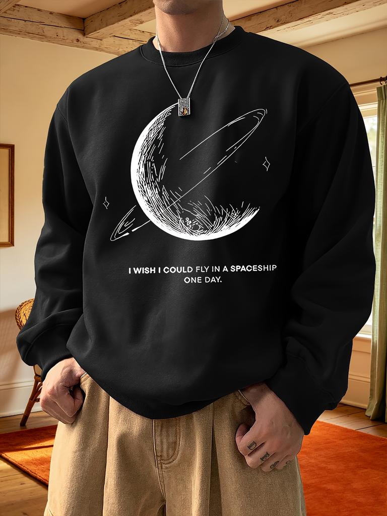 Men's Round-Neck Long-Sleeved Sweatshirt, Suitable for Daily Wear, Multicolor Sweatshirts, Lightweight Sweatshirts, Outerwear for Winter Seasons