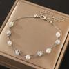 Vintage 925 Sterling Silver Bracelets for Women Luxury Korean Hollow Texture Round Bead Bracelet Party Wedding Beautiful Jewelry