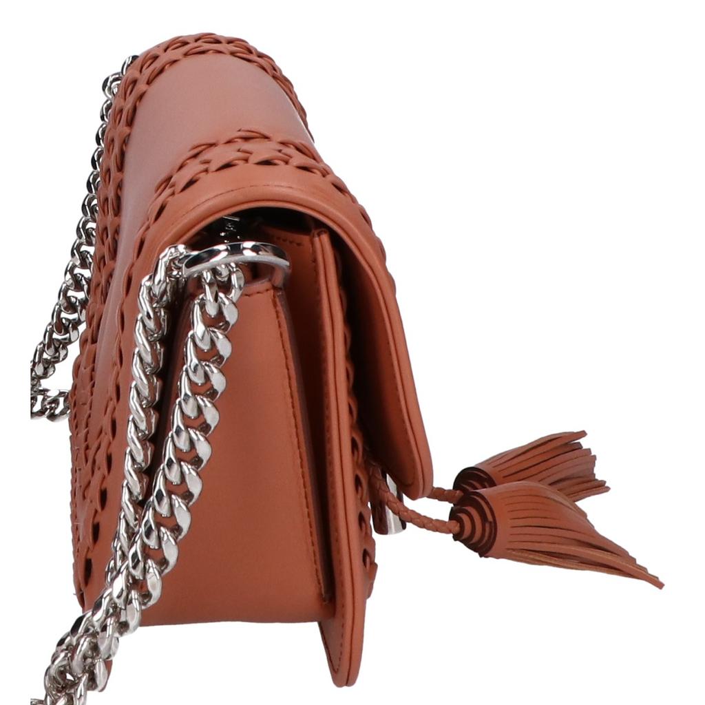 TOD'S Double T Chain Shoulder Bag Shoulder bag BrownUsed